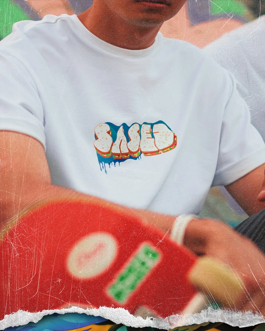 SasedWear T-shirt — Ağ